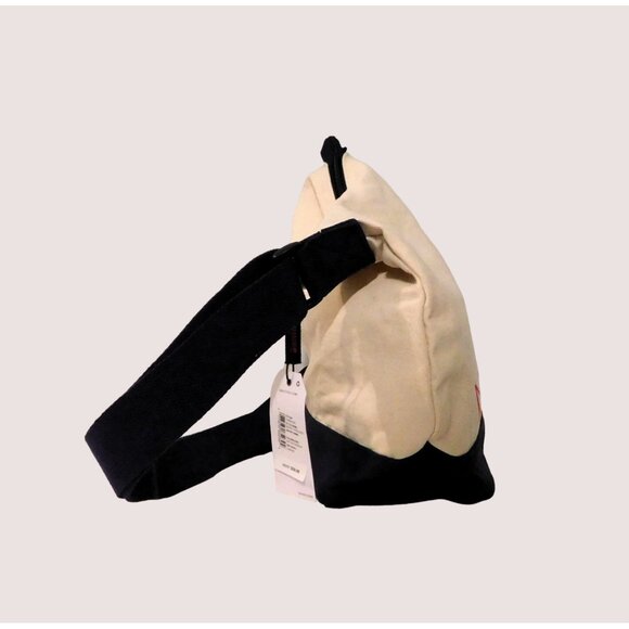 Nautica Canvas Bucket Shoulder Bag Beige Navy Blue Red Crossbody Purse Adj Strap - Picture 3 of 9